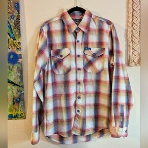 DIXXON The Doohan Flannel Multicolor Plaid Shirt Button Down Mens Sz S